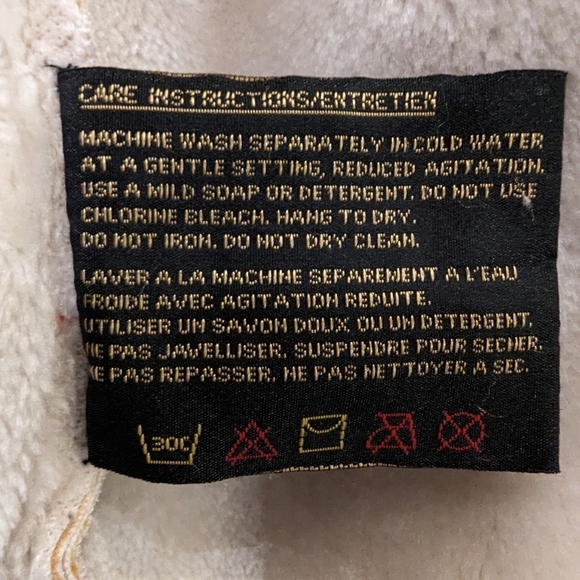 Vintage Novelti Winter White vegan Shearling & Suede Coat plus Size 3X - Picture 12 of 16